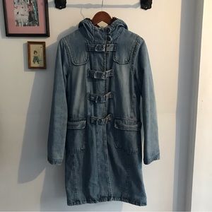 Vintage, denim parka. Size m